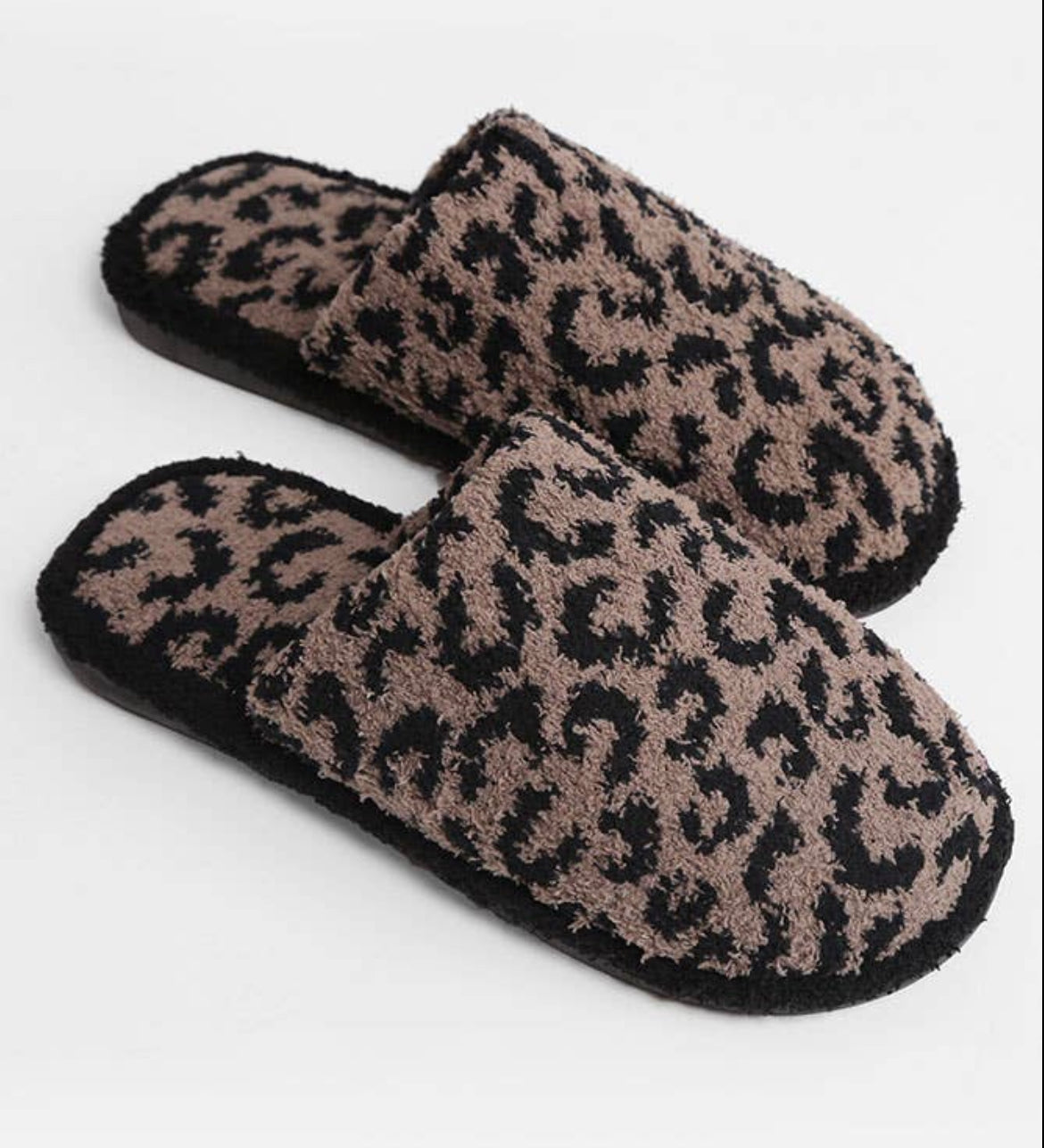 Dreaming Barefoot Leopard Slippers Coffee